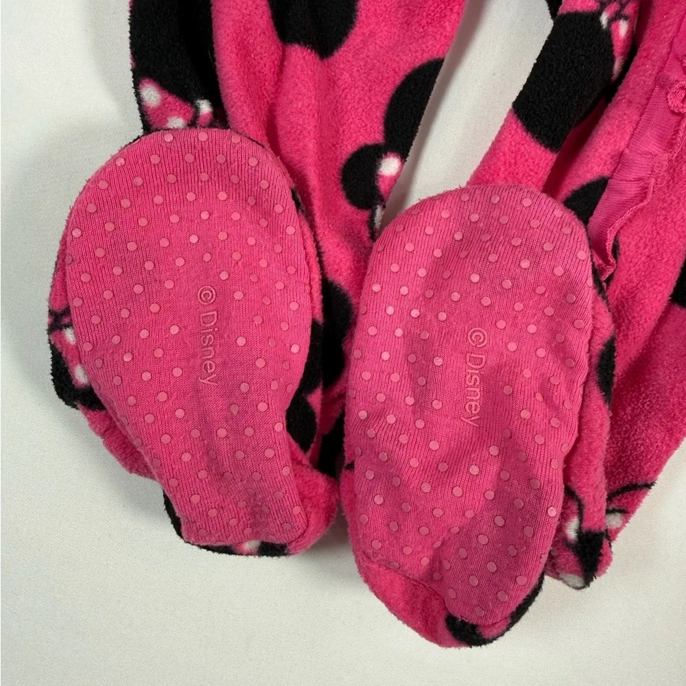 DISNEY Minnie Mouse Fleece Footed Pajamas 12‎ To 18 Months Pink Cozy